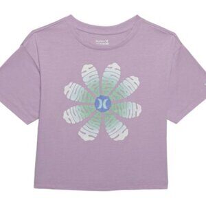 Hurley Graphic Crop T-shirt, Light purple, Flower, 3-4T